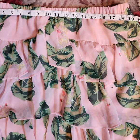 The Webster at Target Tropical Palm Tiered Frilly Skirt - Picture 6 of 8